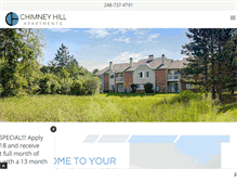 Tablet Screenshot of chimneyhillapartments.com